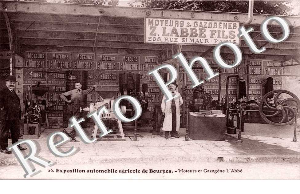 Exposition automobile agricole de Bourges - Moteurs et gazogene L&#039;Abbe