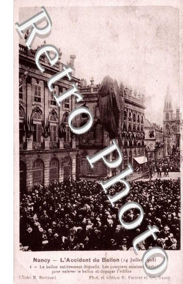 L&#039;accident du ballon place Stanislas le 14 juillet 1908 (place Stanislas)
