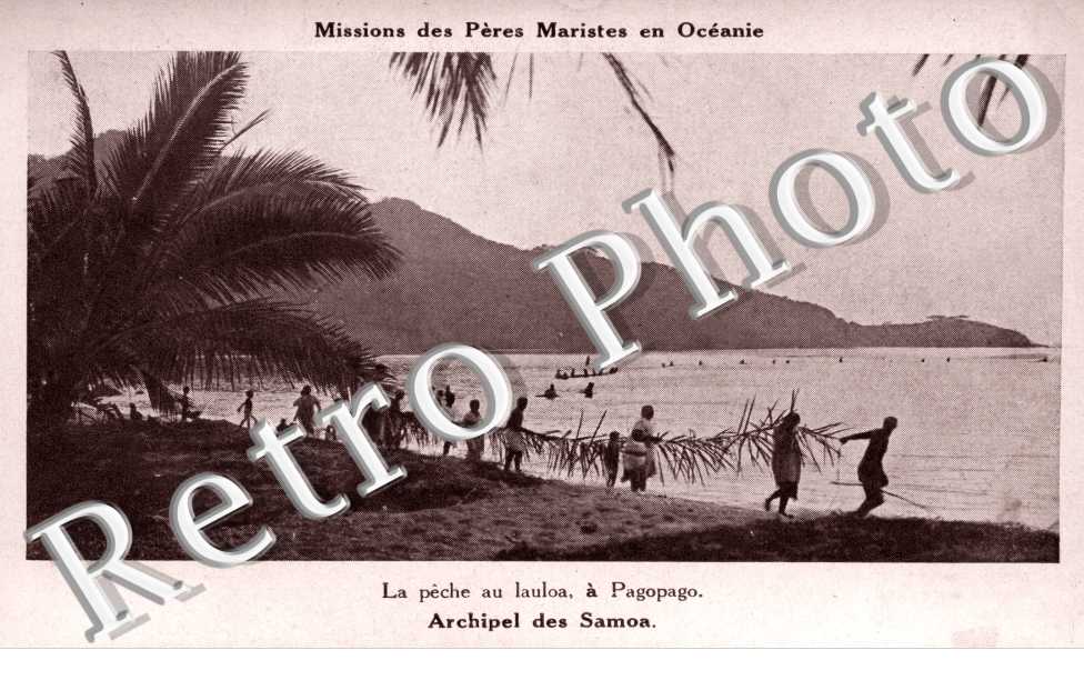 Missions des peres Maristes en Oceanie La peche au lauloa a Pagopago Archipel des Samoas