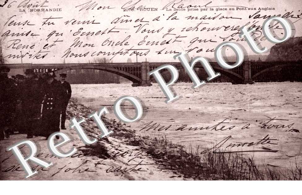 la Seine prise par la glace au Pont aux Anglais