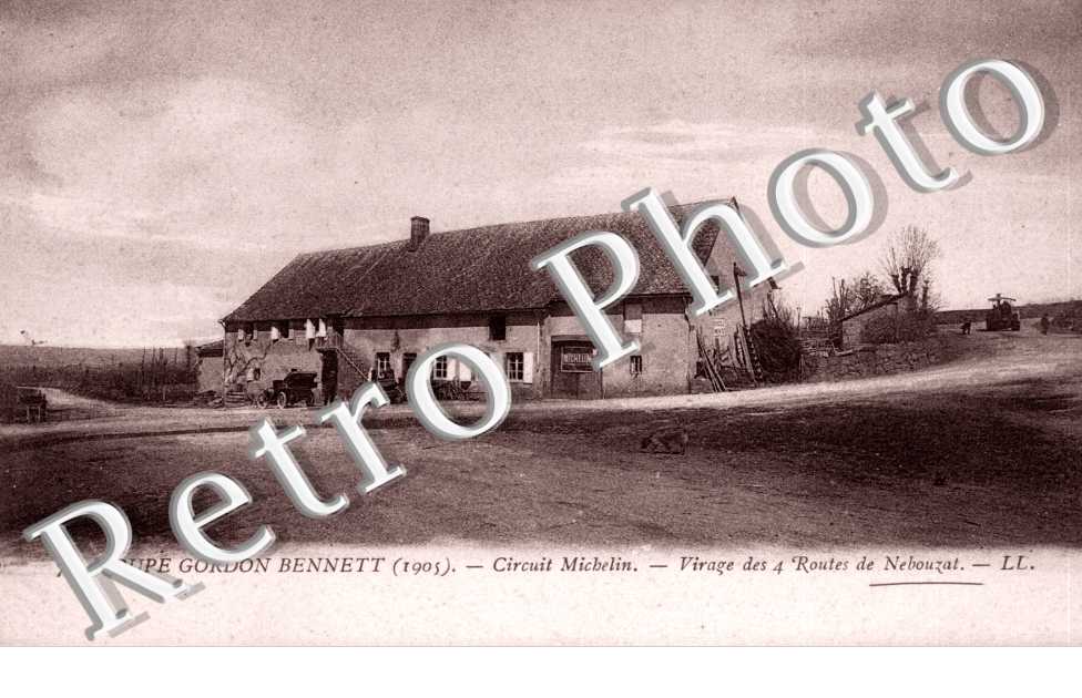 Coupe Gordon Bennett 1905 - circuit Michelin - virage des 4 routes de Nebouzat