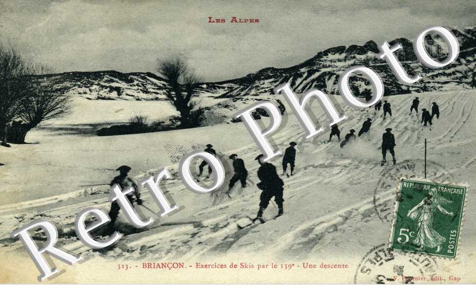 Exercices de Ski par le 159eme - Une descente
