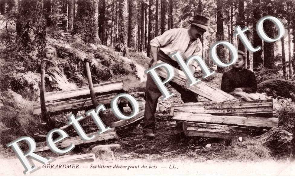 Schlitteur dechargeant du Bois