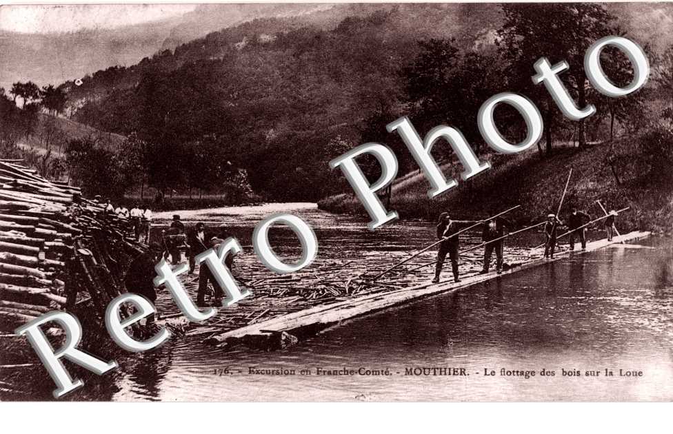le flottage du bois sur la Loue