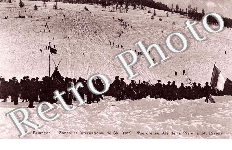 Concours international de ski 1907 - vue d&#039;ensemble de la piste
