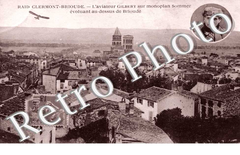 Raid Clermont-Brioude L&#039;aviateur Gilbert sur monoplan Sommer