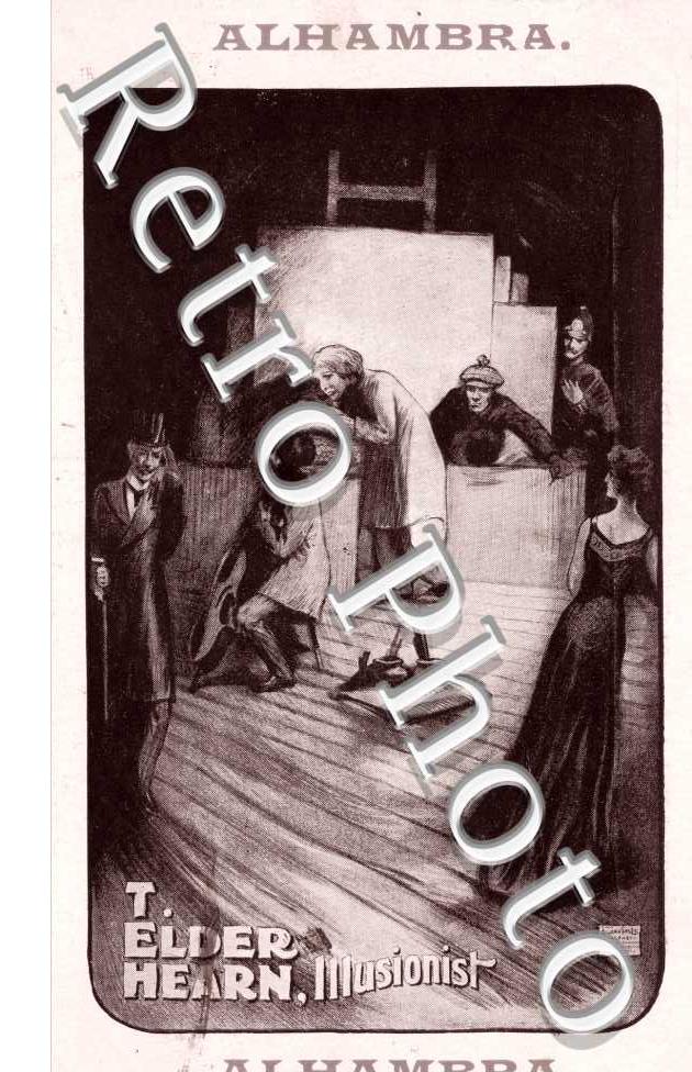 Style Arcimboldo! - ALHAMBRA - T.ELDER HEARN, Illusionist (Plusieurs personnages representant un visage feminin)