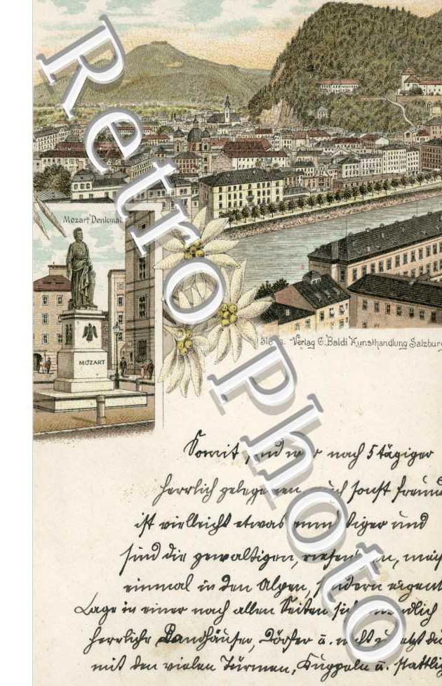 Mozart Denkmal, Verlag G. Baldi Kunsthandlung
