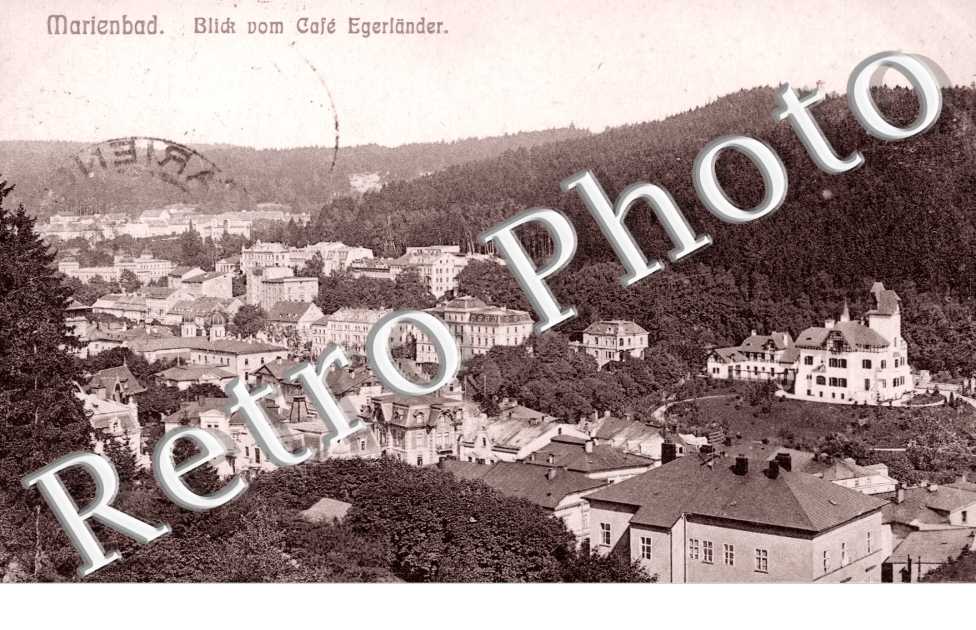 Marienbad, Blick vom Cafe Egerlander