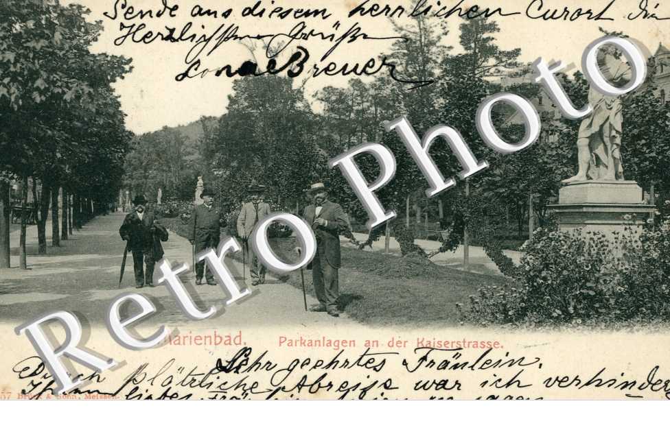 Marienbad, Parkanlagen an der Kaiserstrasse