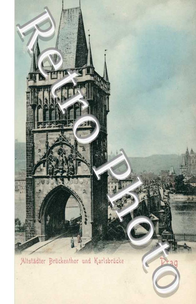 PRAHA, Altstadter Bruckenthor und Karlsbrucke