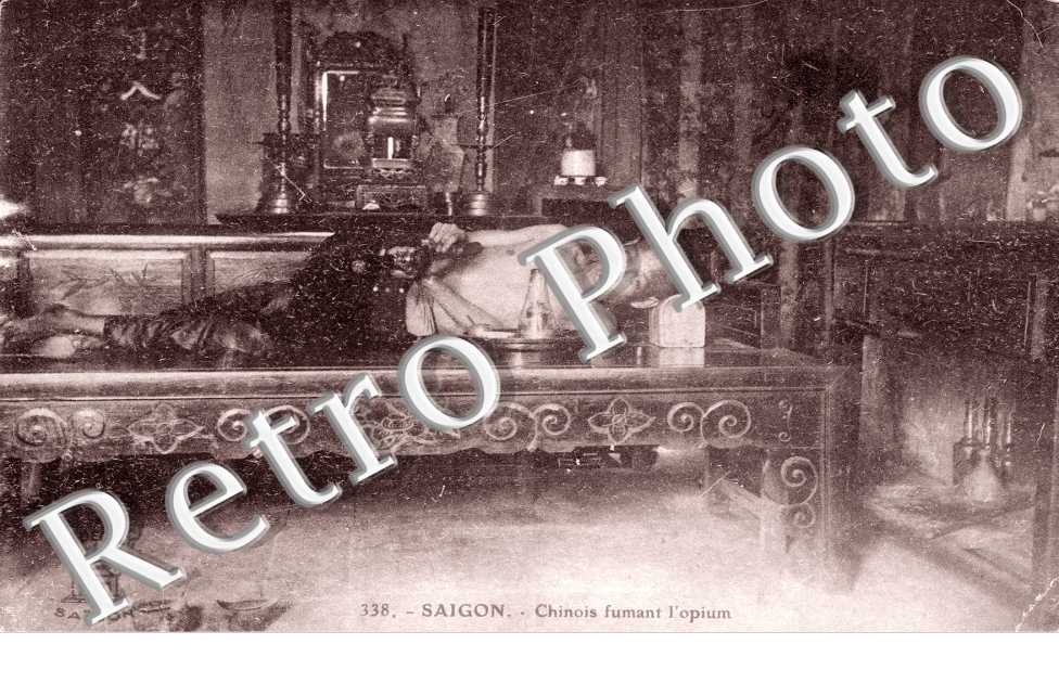 Saigon, Chinois fumant l'Opium