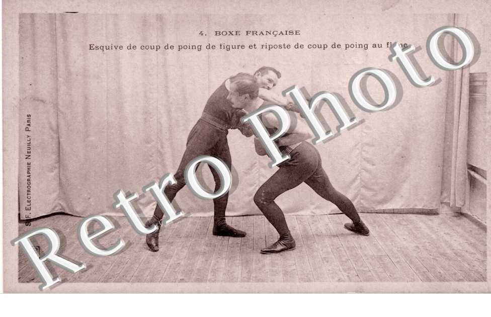 Boxe Française - Esquive de coup de poing de figure et riposte de coup de poing au flanc , n°4