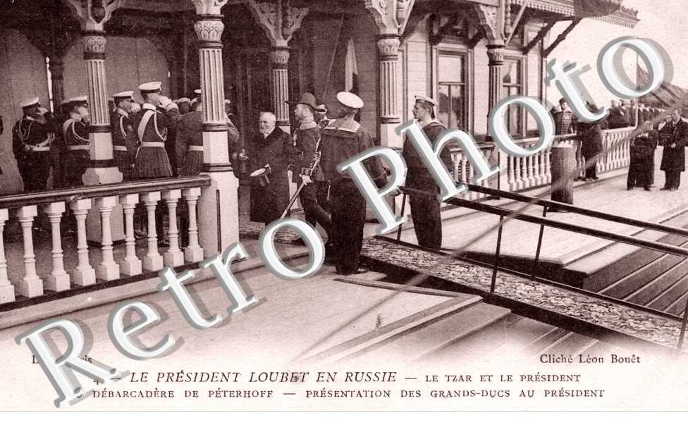 oubet en Russie , Le Tsar et le preseident au Debarcadere de Peterhoff