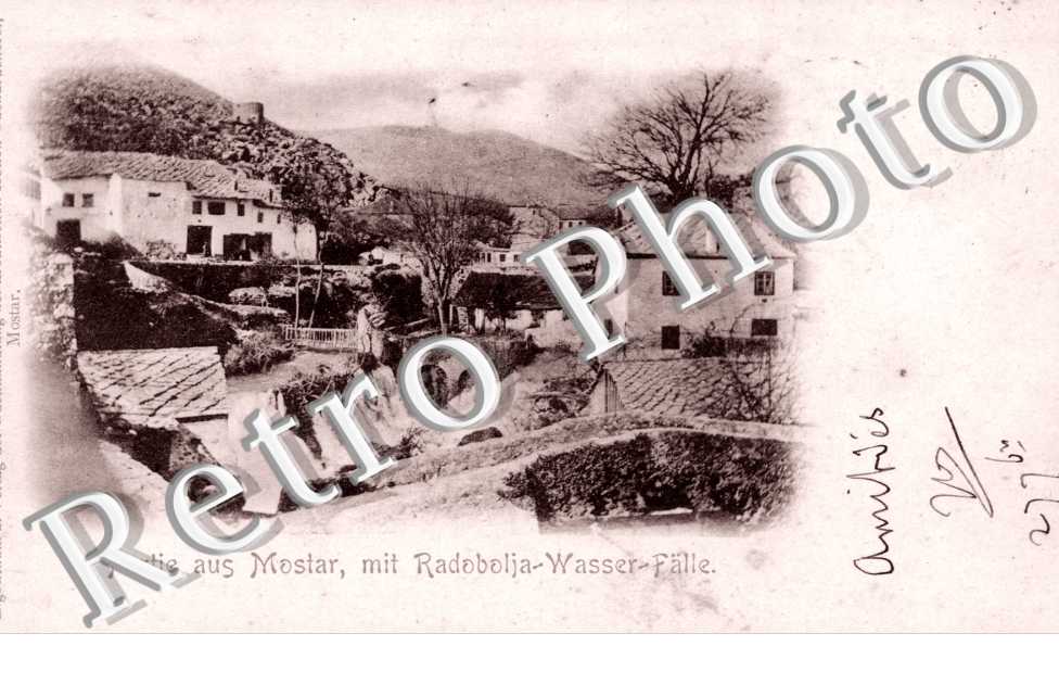 Partie aus Mostar mit Radobolja Wasser Falle