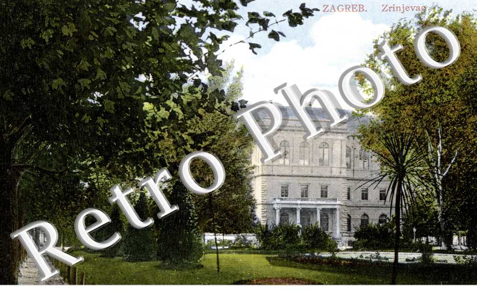 Avenue Zrinjevac avec l&#039;Academie Yougoslave