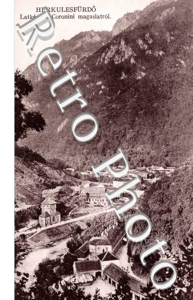 Herkulesbad, Latkepe a Coronini magaslatrol