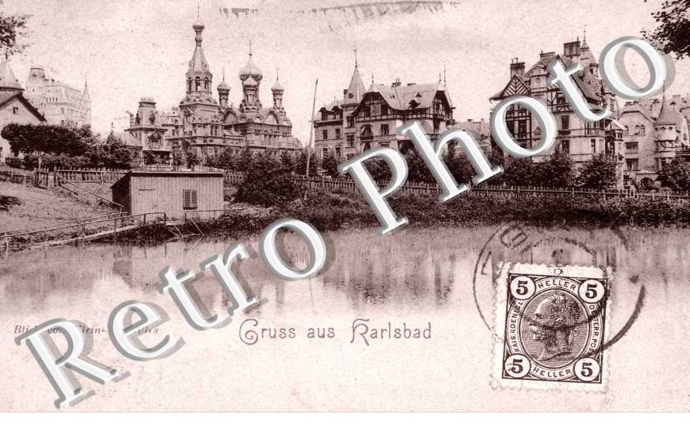 Karlsbad Blick von Klein Versailles