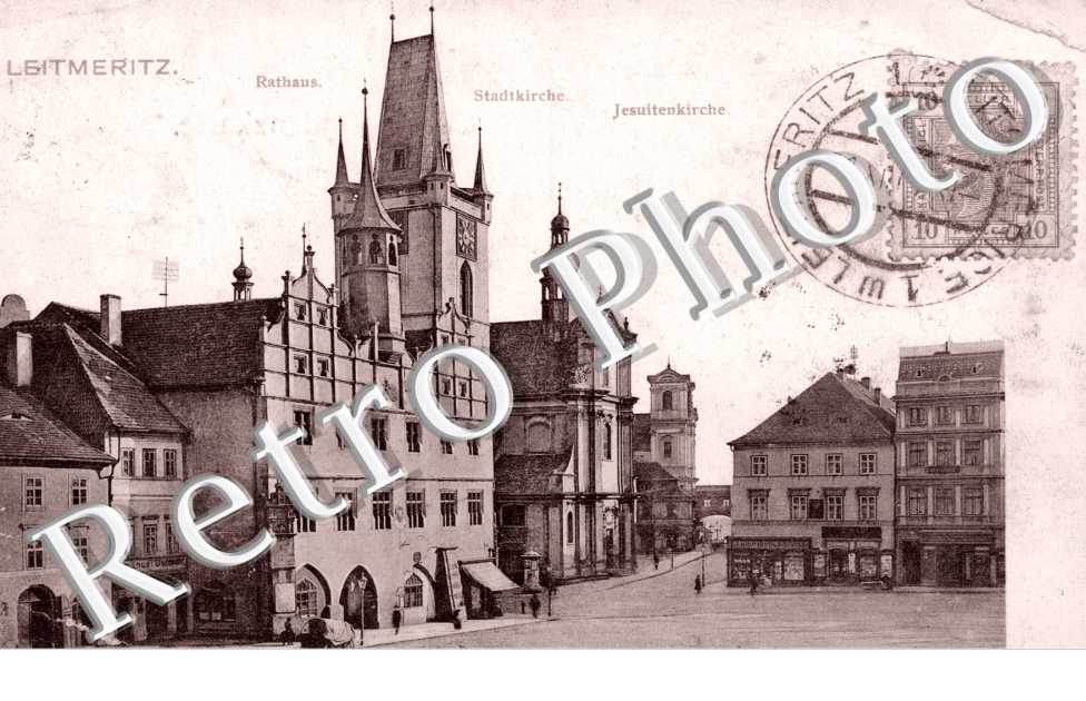Leitmeritz, Rathaus, Stadtkirche, Jesuitenkirche