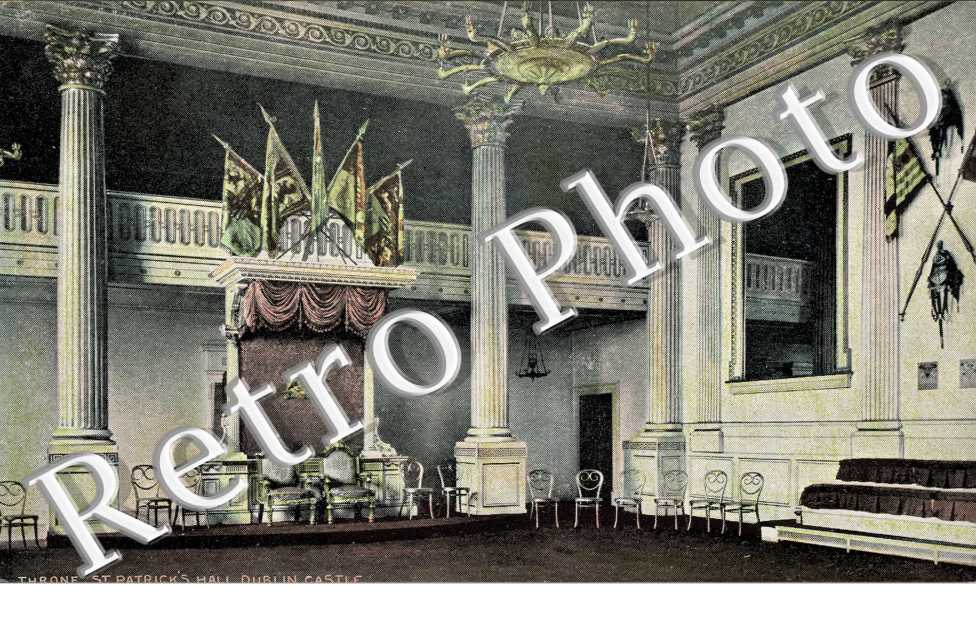 Throne St Patrick's Hall in Dublin Castle