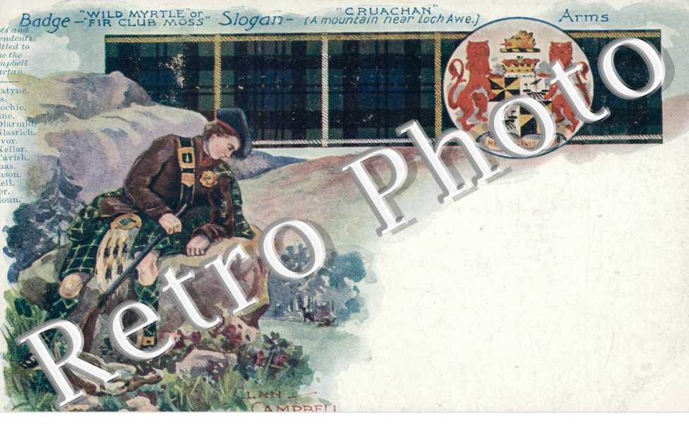 Clan Campbell Badge &#039;&#039;Wild Myrtle of Fir Club Moss&#039;&#039;