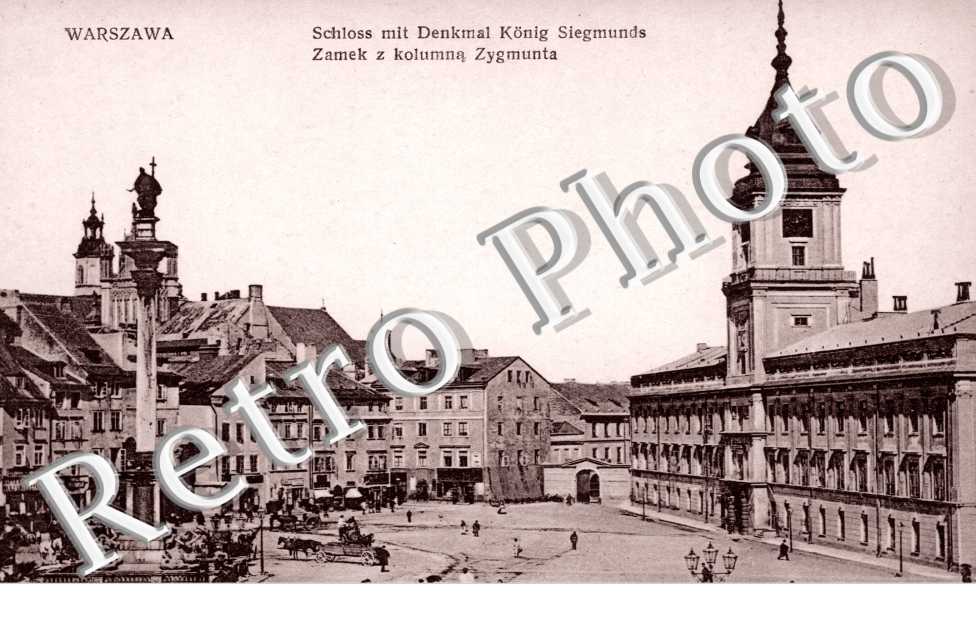 Schloss mit Denkmal Konig Siegmunds
