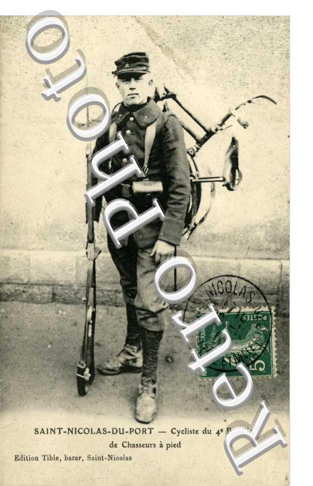 Cycliste du 4eme bataillon de chasseurs a pied
