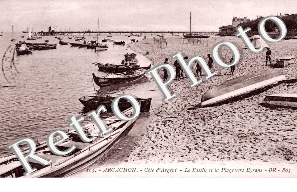 le Bassin et la plage vers Eyrans