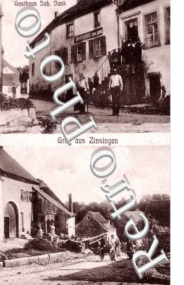 Gruss aus Zinsingen, Gasthaus Johannes Junk