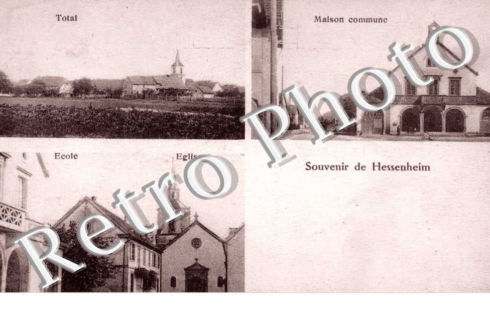 Vue générale, école et église