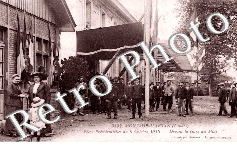 Fetes Presidentielles du 6 Octobre 1913, Devant la Gare du Midi