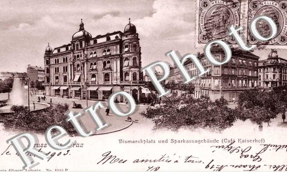 Bismarckplatz und Sparkassagebaude