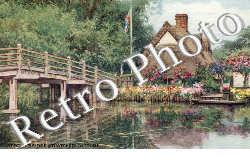 Flatford Bridge and Thatched Cottage
