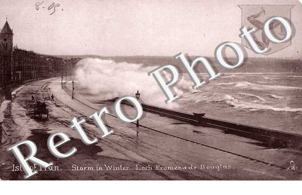 Storm in Winter, Loch promenade Douglas