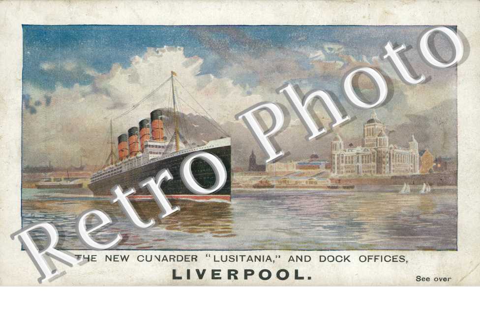 the New Cunarder "Lusitania" and Dock Offices