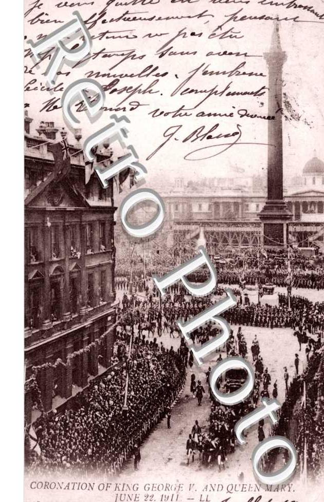 Coronation of King George V and Queen Mary, June 1911, the Procession in Trafalgar Square