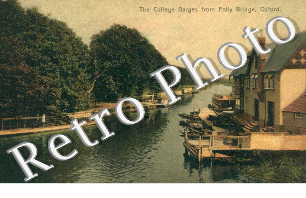 the College Barges from Folly Bridge