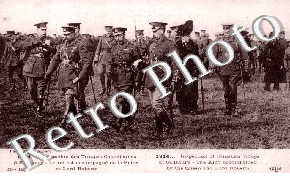 Inspection des Troupes Canadiennes a Salisbury