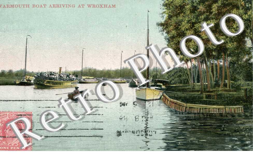 Yarmouth Boat arriving at Wroxham