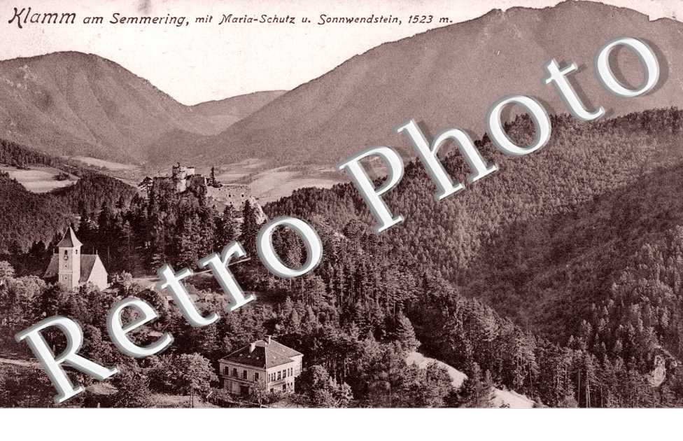 Klamm am Semmering mit Maria-Schutz und Sonnwendstein