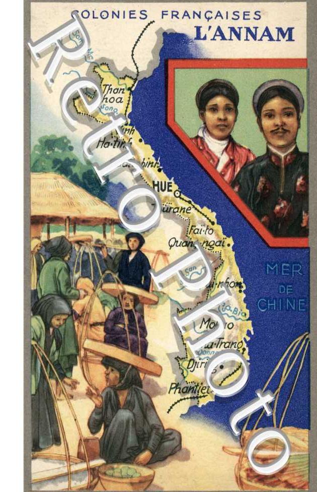 Colonies Francaises, l'Annam, Carte