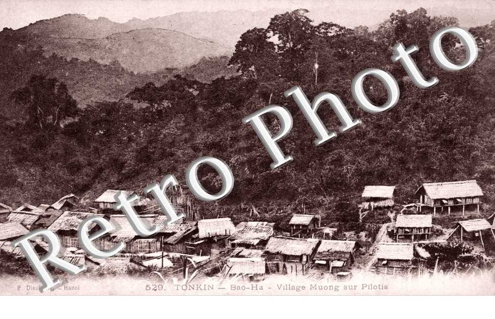 Tonkin, Village Muong sur Pilotis