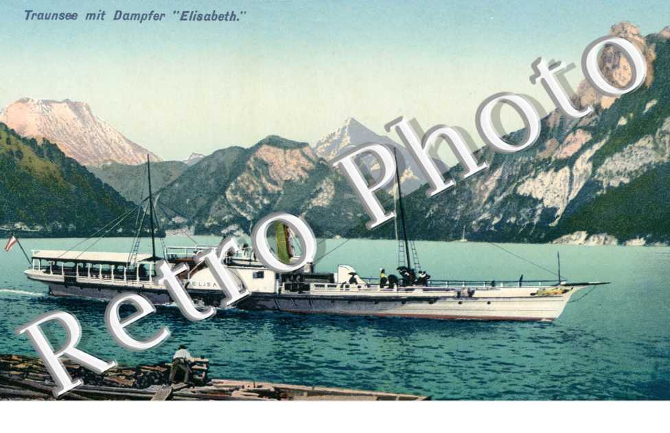Traunsee mit Dampfer Elisabeth