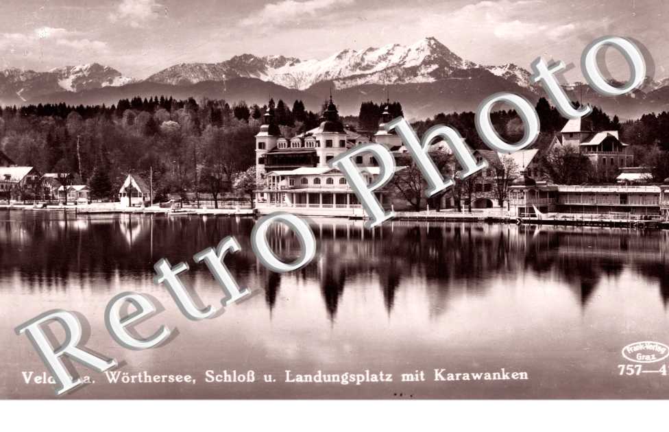 Schloss u. Landungsplatz mit Karawanken