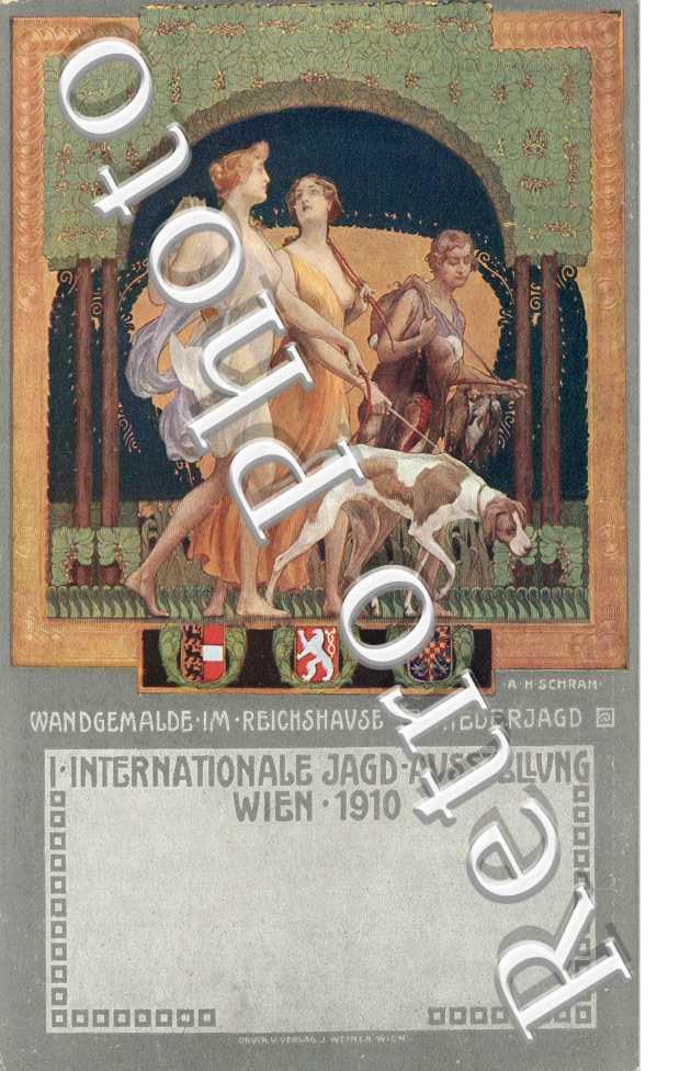 Wandgemalde im Reichshavse 1910 -  I Internationale Jagd Ausstellung Wien 1910
