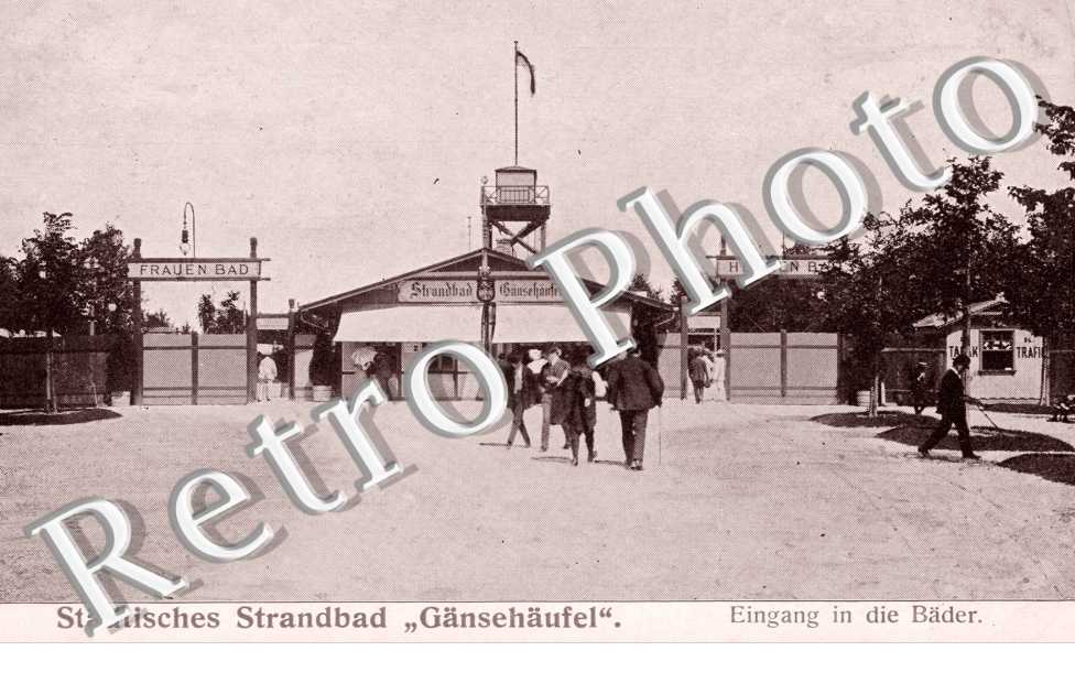 Strandbad Gasehaufel, Eingang in die Bader