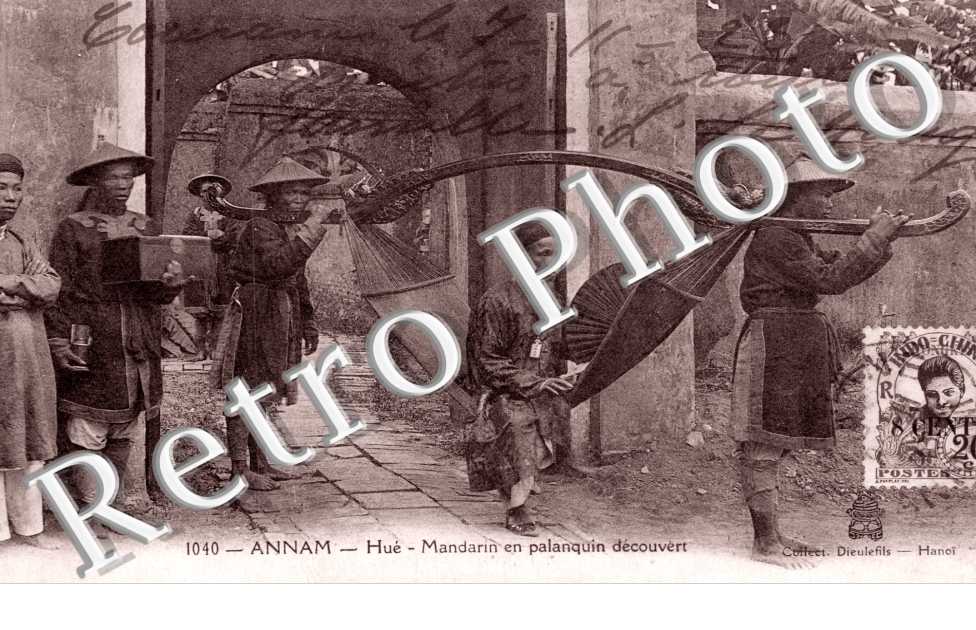 Annam, Mandarin en palanquin decouvert