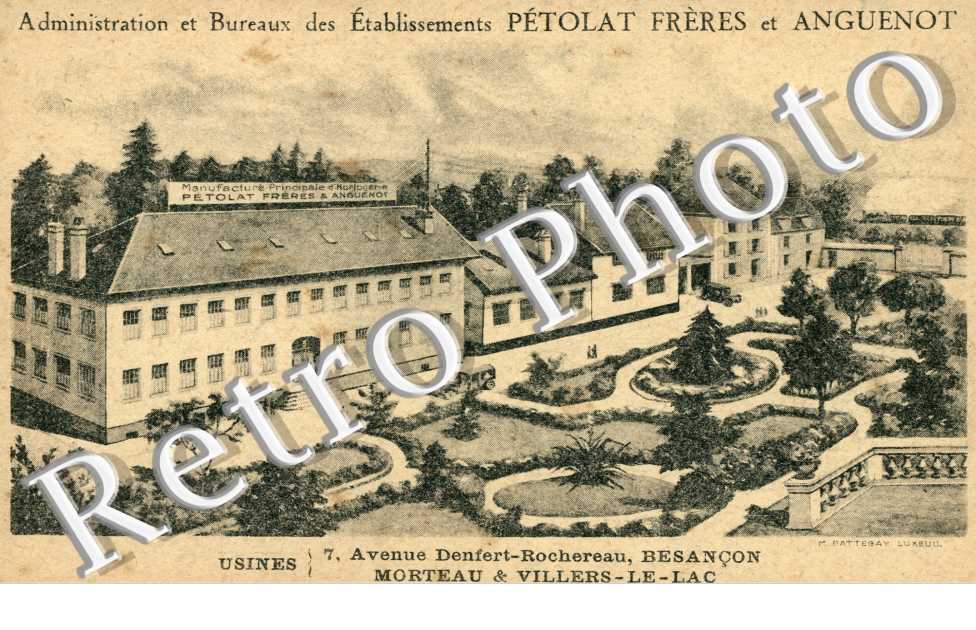 Administration et Bureaux des Etablissements Petolat Freres et Anguenot, usines