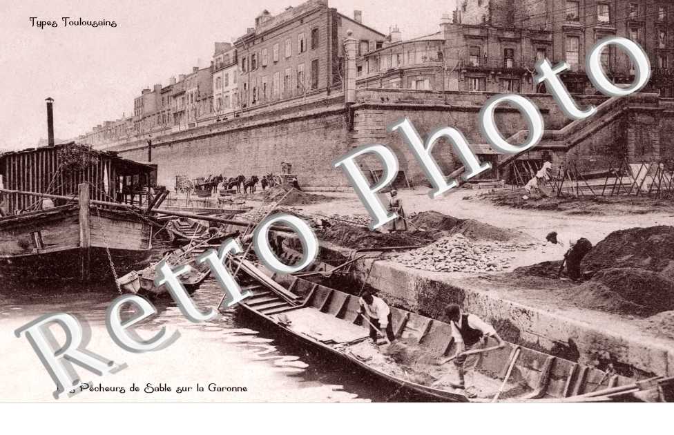 Les Pecheurs de sable sur la Garonne