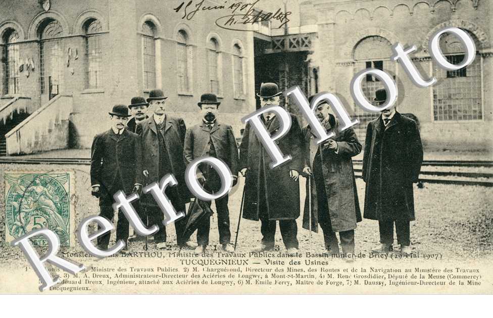 Ministre Barthou  29 mai 1907 visite des usines